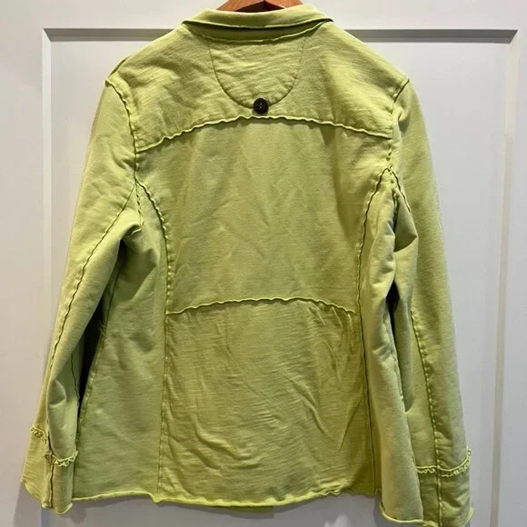Funky Neon Buddha Lime Green Jacket, L - Picture 2 of 9